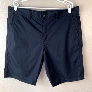 John Varvatos Navy Blue Three Stitch Chino Flat Front Shorts Size 38